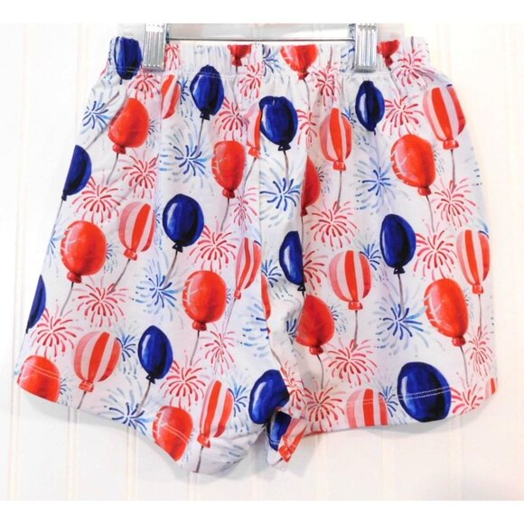 NWT The Oaks Apparel 6 6Y 4th of July Red White Blue Balloon Shorts Patriotic - Picture 5 of 5